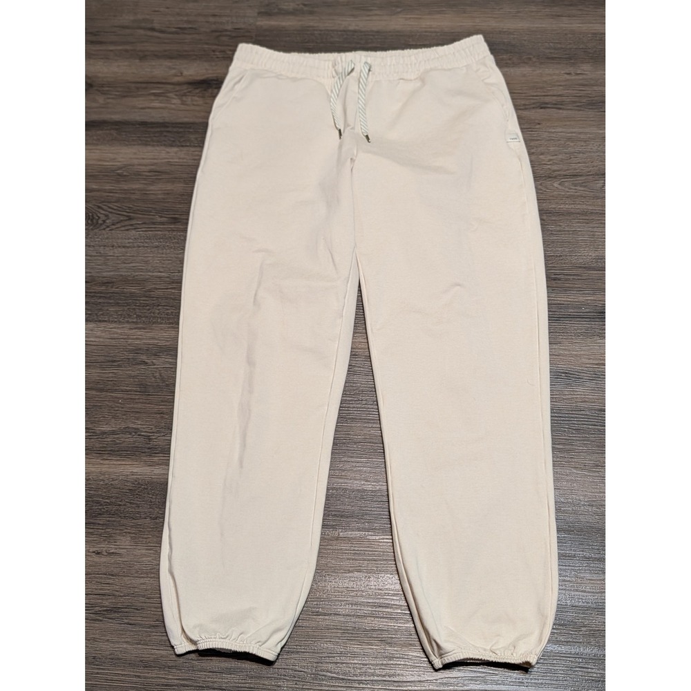 Vuori Boyfriend Jogger VW4148 Beige Cream Elastic Waist Sweatpants Large